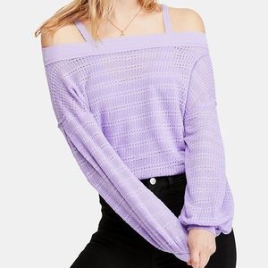 Free People Sistine Hacci Top Layered Lavender Size Small